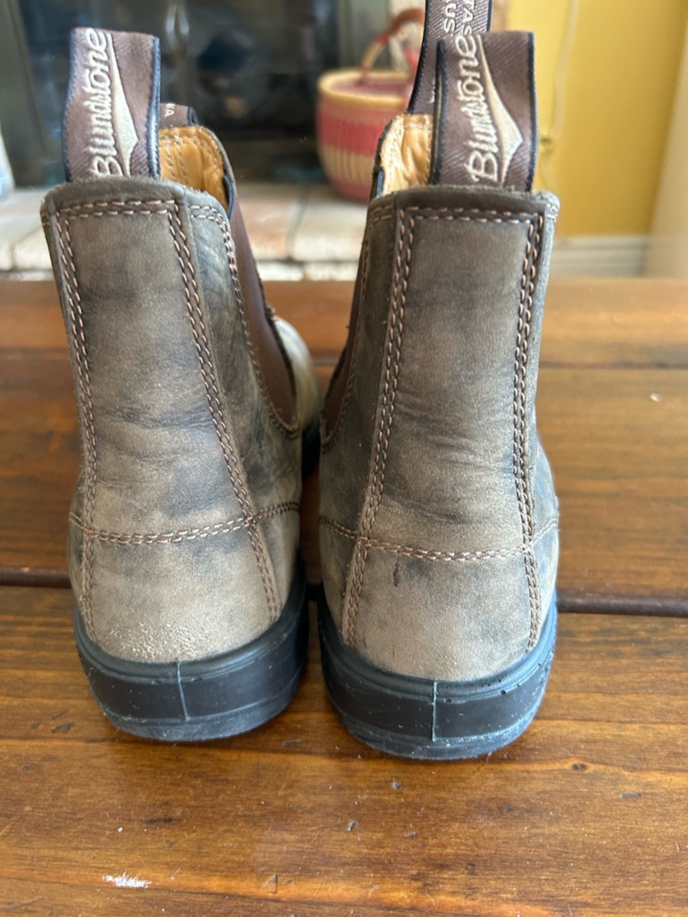 Men's Brown Chelsea distressed leather boots men’s size 9 US - Picture 5 of 16